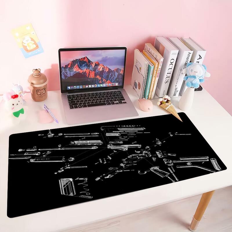 Gun Design Drawings UECYXOP Carpet Pad For Office Carpet PC Mouse Pad Mouse Pad Laptop Computer Natural Rubber Desk Rug Game Keyboard Mouse pad Mouse pad
