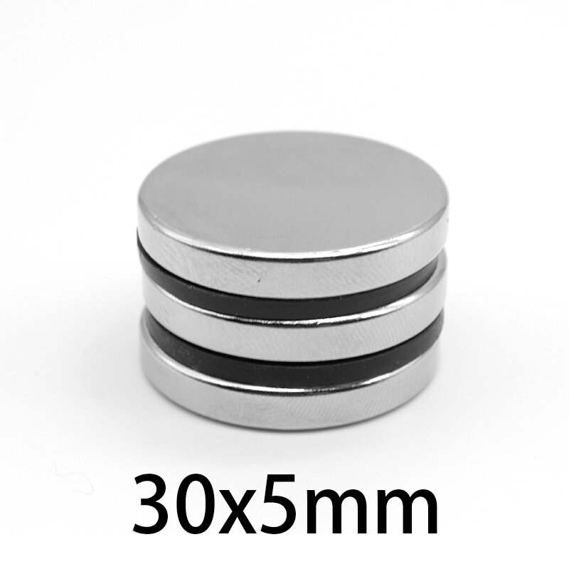 1/2/5/10/15Pcs 30X5 Mm Disc Zeldzame Aarde Neodymium Magneet N35 sterke Permanente Magneten 30X5 Mm Bulk Ronde Zoeken Magneet 30*5 Mm