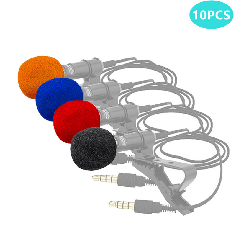 10Pcs Mini Headset Microfoon Spons Foam Voorruit Vervanging Mic Cover Protector Soft Lavalier Microfoon Cover Accessoires