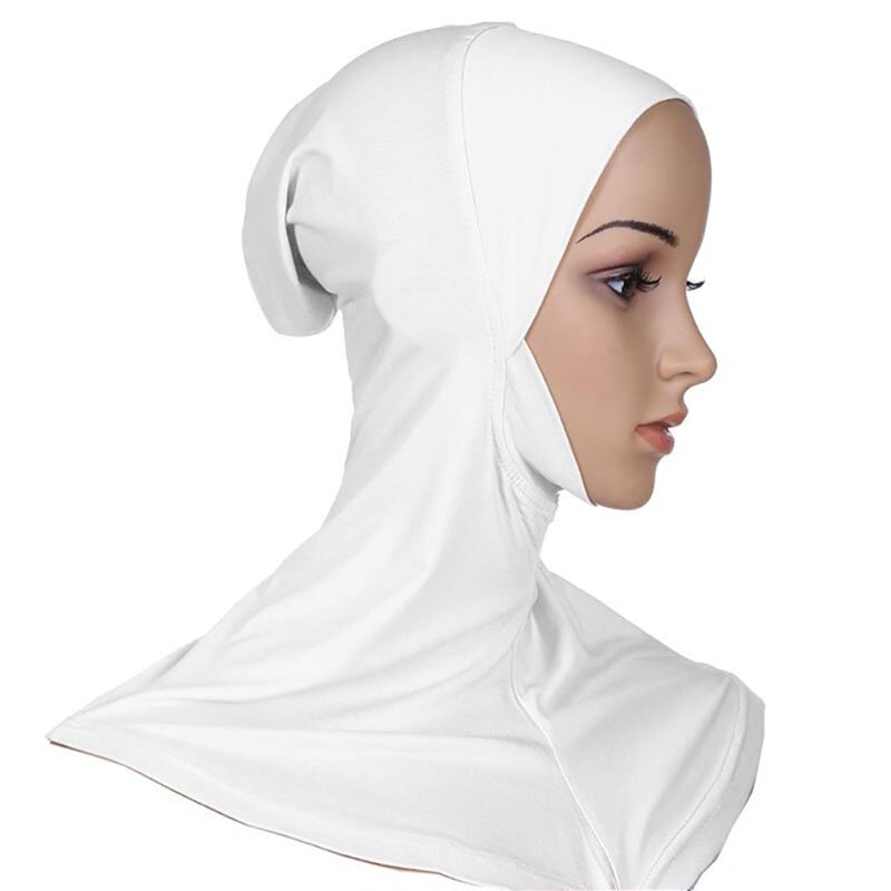 Muzułmańska modalna bawełniana chustka na głowę i szyję pod brodą Ninja islamska koszulka z wewnętrzny hidżab natychmiastowa