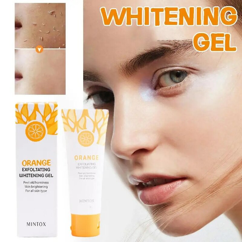 2pcs Orange Body Milk Scrub Exfoliating Gel Facial Whitening Body Facial Abrasive Skin Cleansing Care Moisturizing Beauty Girls