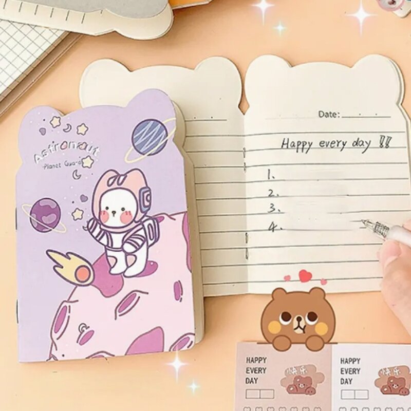 10pcs/pack Notebooks Kawaii Notebook Prize Diary Lined Paper Mini Notepad Cute Small Cartoon NoteBook Student