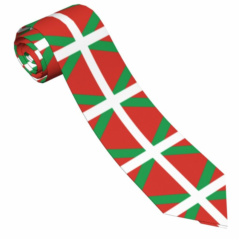 Corbata delgada de la bandera del País Vasco para hombres, accesorios para hombres, corbata Formal de fiesta, punta de flecha informal, simplicidad