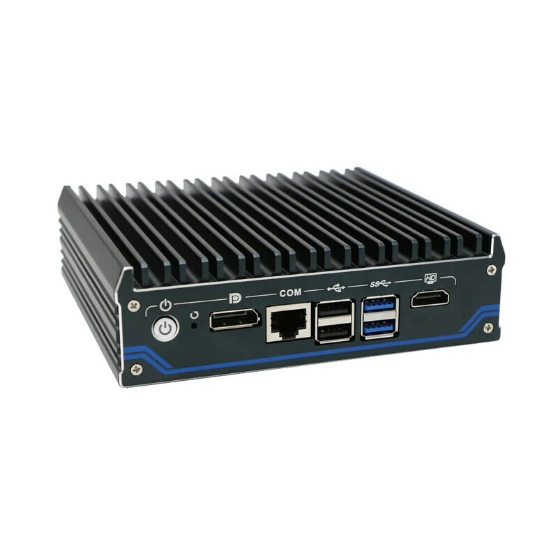 HUNSN Din 레일 마이크로 방화벽 기기, 라우터 PC, RX15A, 미니 PC,VPN, 라우터 PC, AES-NI, 4 x 2.5GbE I225-V B3, HDMI, DP, TPM2.0