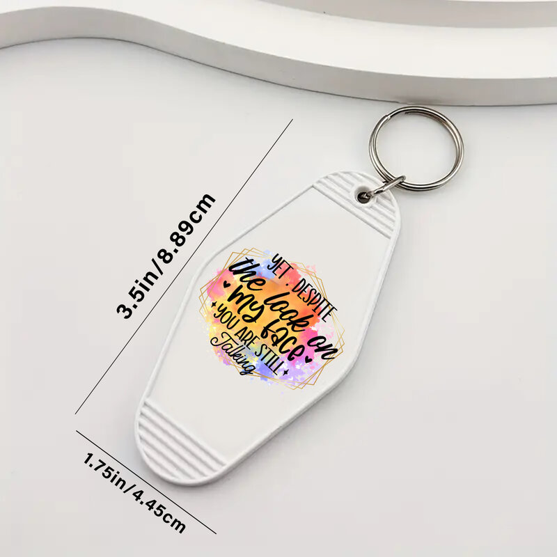 5pcs Wholesale UV DTF Motel Key Chain Decals UV DTF Wrap Transfers Print For Hotel Key Chains