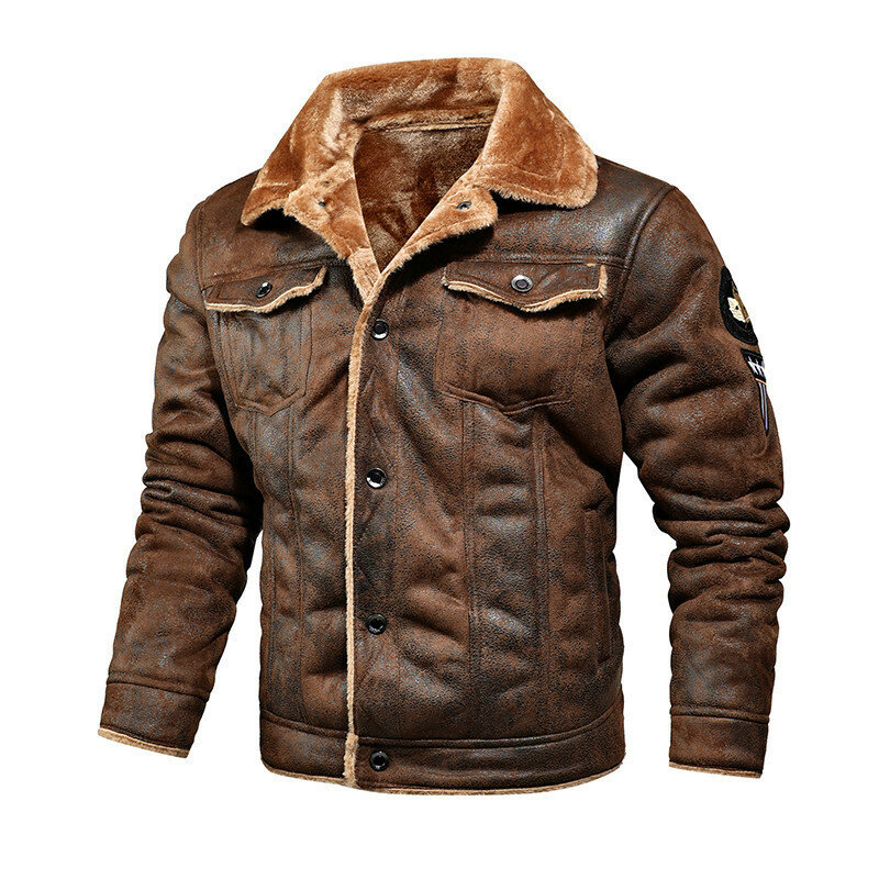 2024 uomo autunno e inverno nuovo oversize Plus velluto giacca in pelle spessa moda giovanile giacca in pelle PU taglia M-4XL