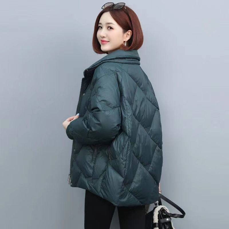 2023 Winter Women's New Fashion Short Cotton-padded Jacket Female Middle-aged Parkas Coats Ladies Loose Warm Outerwear S374