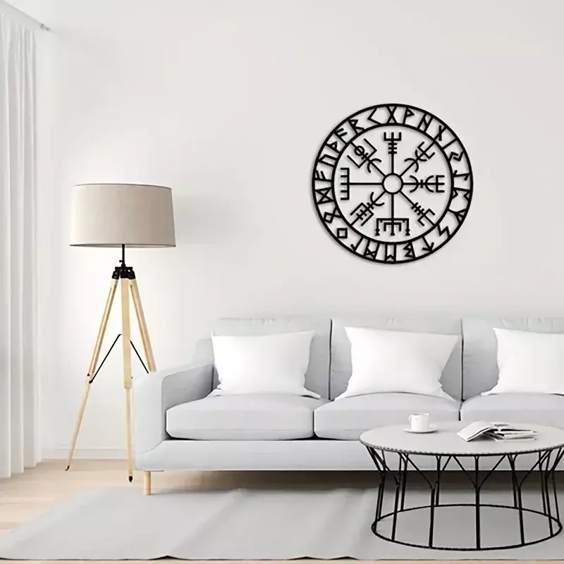 Kompas kerajinan dekorasi rumah seni dinding logam Nordik dekorasi dinding gantungan dinding logam untuk dalam ruangan kamar tidur ruang tamu Ulang Tahun sempurna
