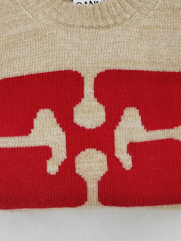 Women's Jacquard Sweater Geometric Pattern Casual Autumn O-Neck Long Sleeve All-Match Jumper