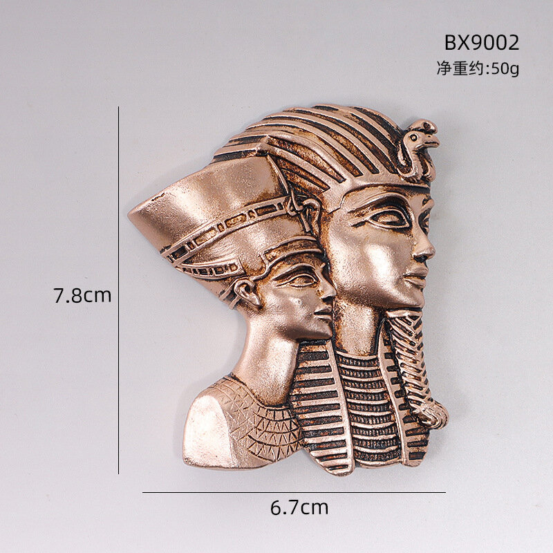 2023 New Arrival Egypt Magnetic Fridge Magnet Souvenir Pharaoh Vintage Magnets for Refrigerator Decor 3D Resin Painting Craft