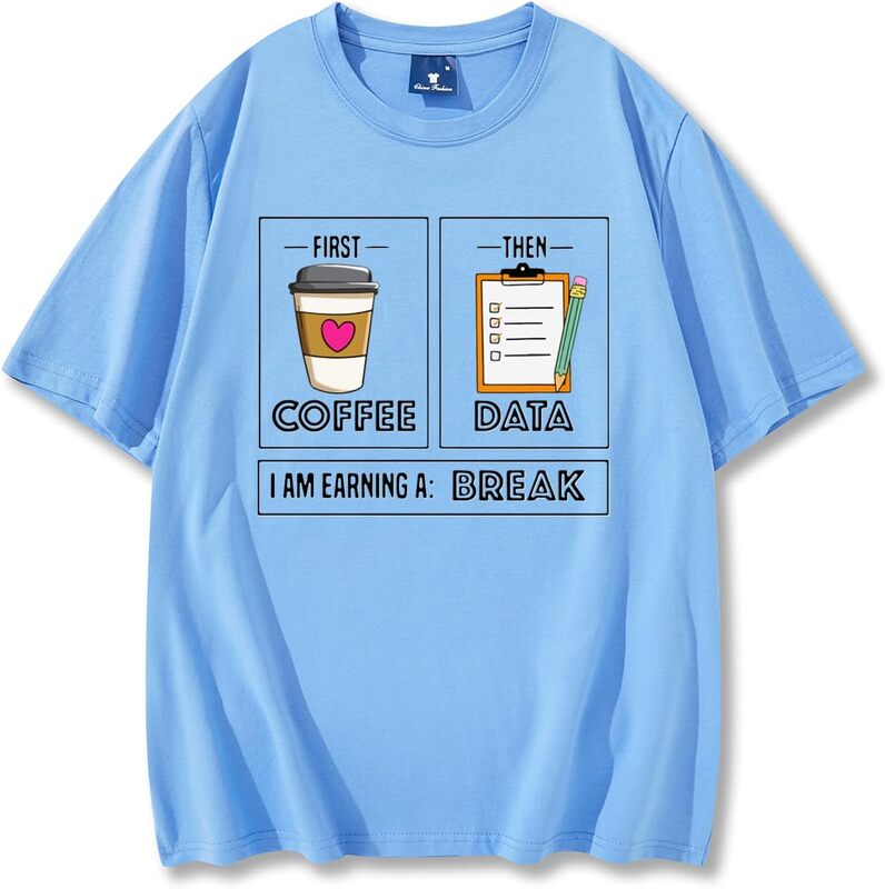 女性用半袖Tシャツ,教師用トップス,コーヒーセーター,特別な教育シャツ,グラフィック,学校,生物学学者