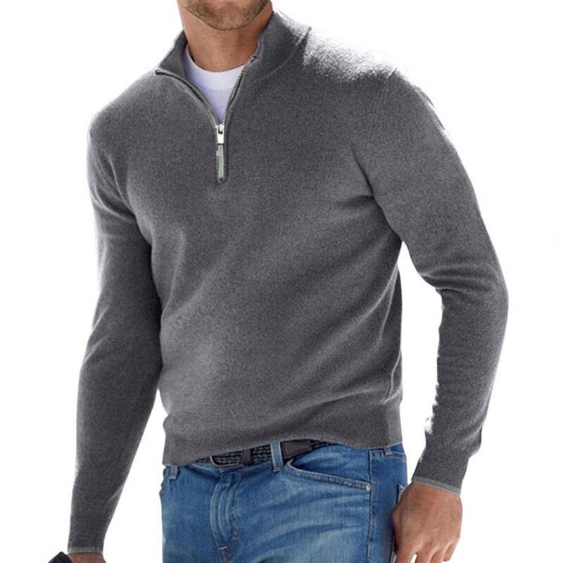 Мужская толстовка весна/осень 2024, пуловер на молнии, Мужская толстовка, однотонный цвет