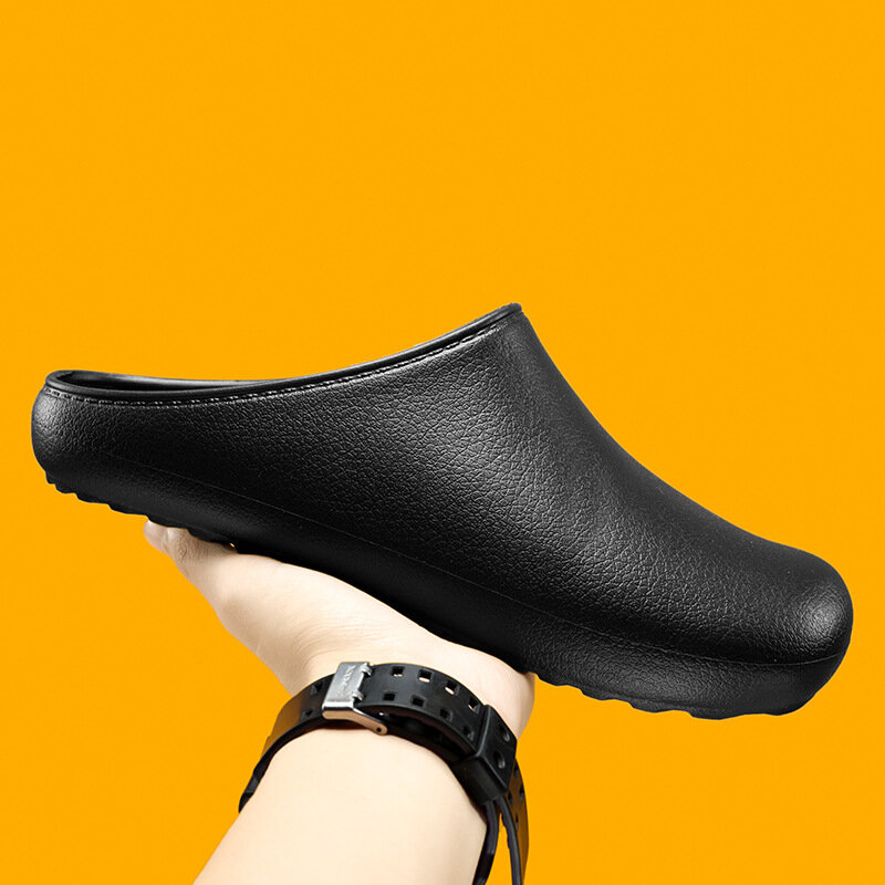 Pantoufles imperméables en matériau EVA pour hommes, sandales de couleur unie, mode, Double usage, chaussures décontractées