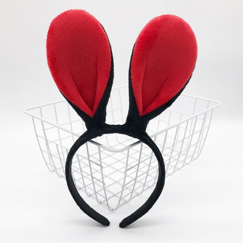 Lovely Bunny Ear Shape Hair Hoop Cute Hair Holder trasmissione in diretta Cosplay Party Costume copricapo per adolescenti donne