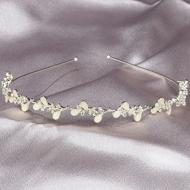 Flower Leaf  Hair Comb Wedding  Jewelry Bridal Hair Accessories Bridal Crystal Hair Ornaments Hair Comb Rhinestone Hair Hoop