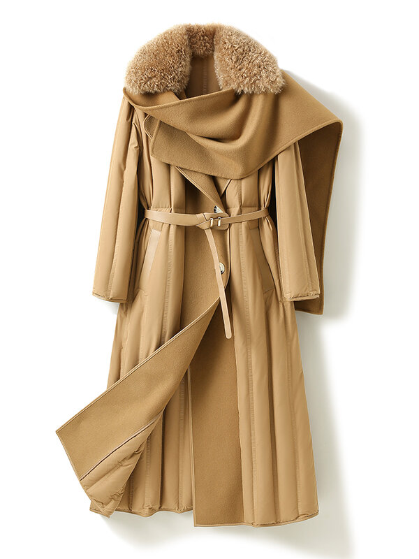 2023 가을 겨울 여성 패션 롱 모피 코트, 플러시 따뜻한 두꺼운 울 코트, 느슨한 모피 재킷, 아웃웨어 스트리트웨어 TS20