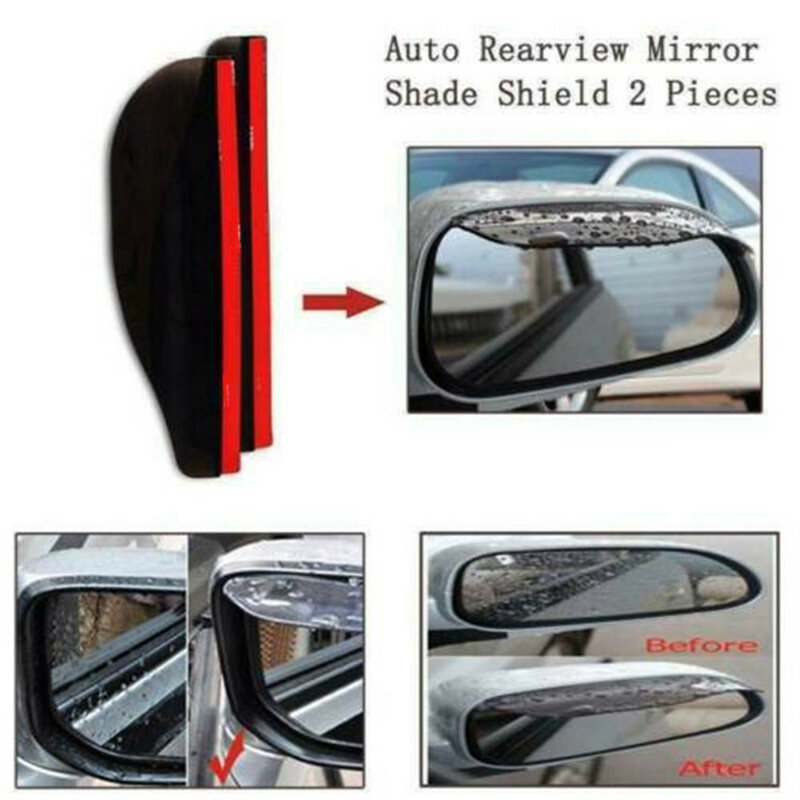 Car Rear View Side Mirror, Rain Board, Espelho Retrovisor, Chuva Sobrancelha Guarda, Sun Visor Acessórios, Toldos Abrigos, 2Pcs