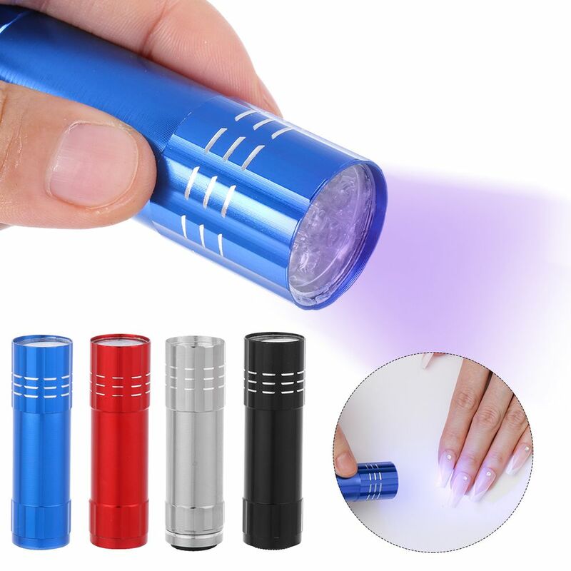 Mini secador de unhas portátil com 9 luzes LED, lanterna, lâmpada UV, Gel, secagem rápida, ferramenta de manicure