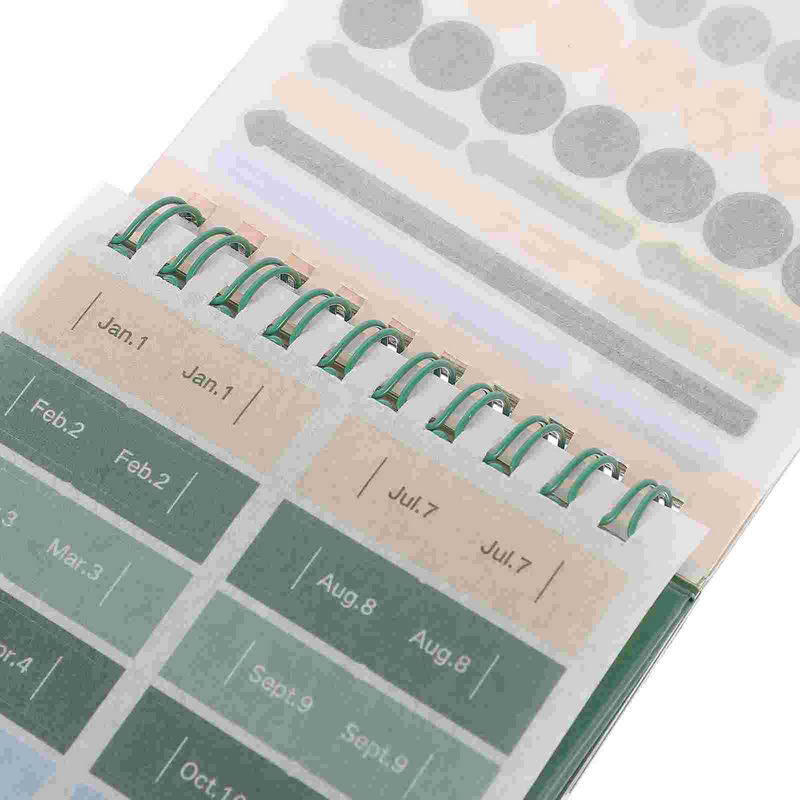 Green Desk Desk Pocket Pocket Calendar 2023-2024: Monthly Flip Stand Up Schedule for Home and Office
