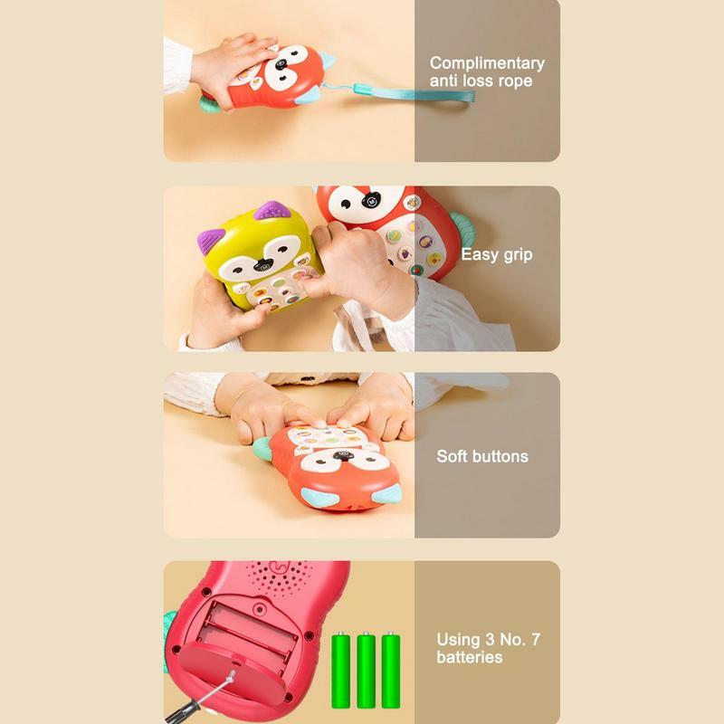Jouet de téléphone portable pour enfants, son musical, jouets de couchage avec anneau de dentition, jouets de Simulation, jouets éducatifs précoces pour nourrissons