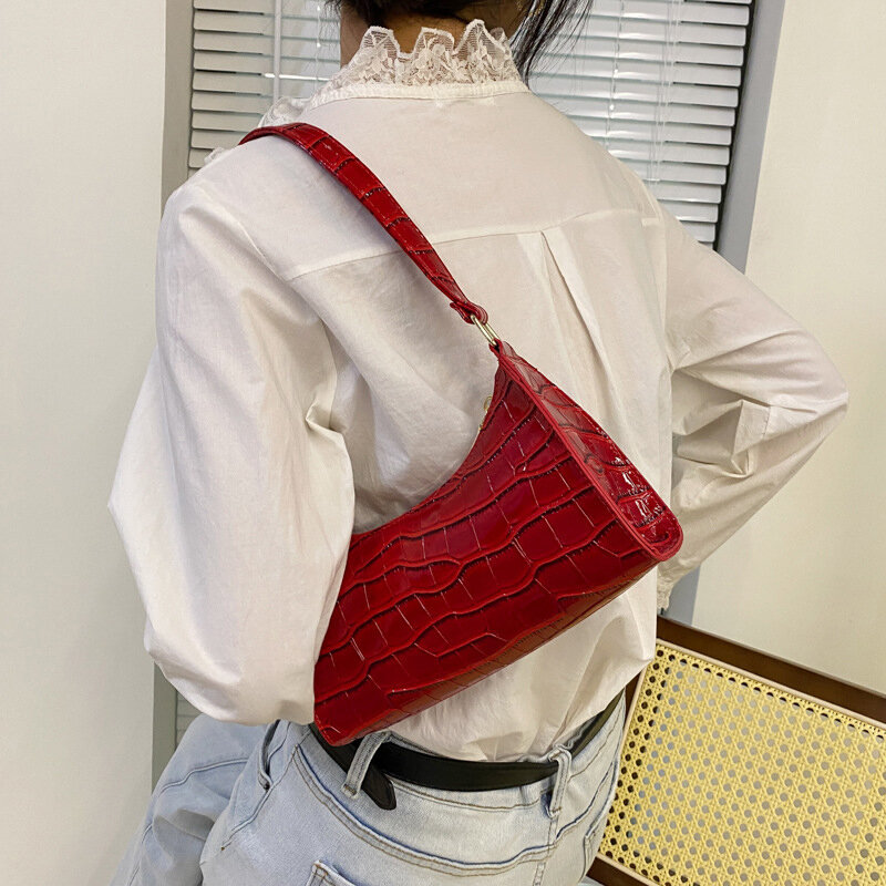 Mode Einkaufstasche Retro lässig Frauen Totes Umhängetaschen weibliche Kette Handtasche