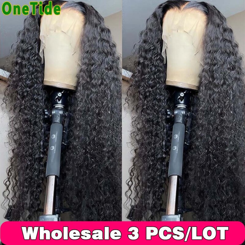 Wholesale 13x4 Lace Frontal Human Hair Wigs Deep Wave Brazilian Remy Human Hair Lace Front Human Hair Wigs For Women 180 Density