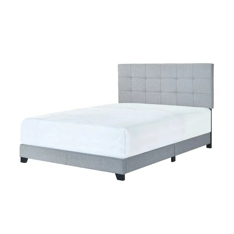 Cadre de lit King Florence, panneau gris, meubles de lit, chambre à coucher, maison