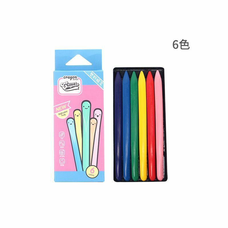Crayons en plastique Non sales, 36 couleurs, brosse pour enfants de la maternelle, bâton de peinture à l'huile en triangle