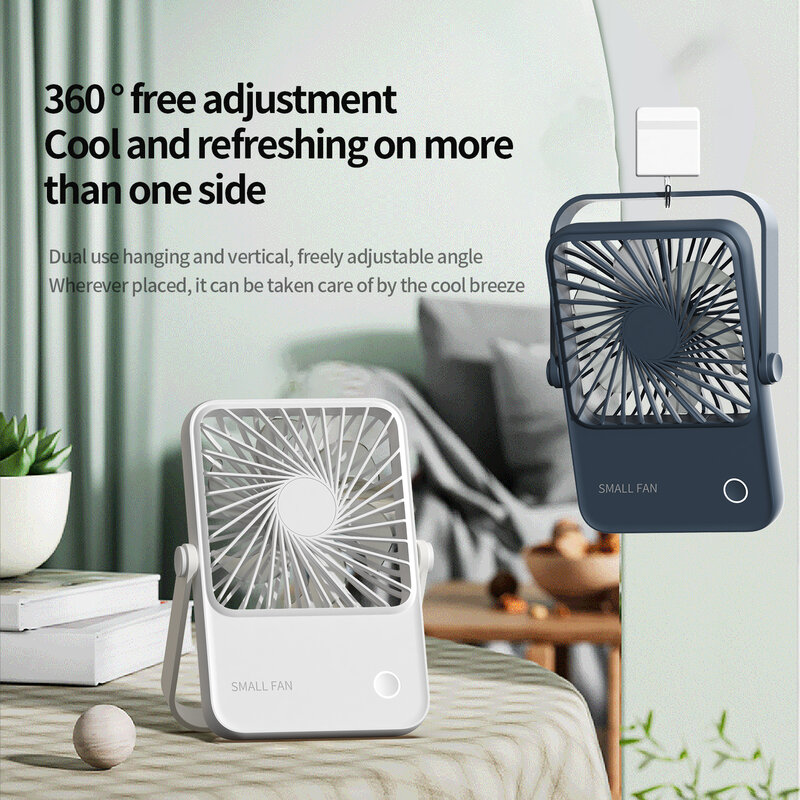 2024 Xiaomi портативный маленький настольный вентилятор Ультра тихий 3 скорости вращение на 360 ° беспроводной Перезаряжаемый охлаждающий вентилятор для кемпинга путешествий дома