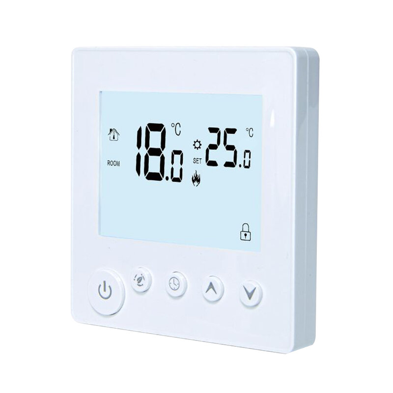Digitaler Thermostat Ersatzteile Temperatur Fußboden heizung Wandheizung weiß 8,6x8,6x4cm Zubehör nagelneu