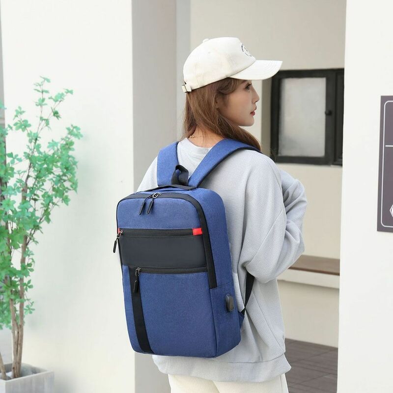 ビジネストラベル用の耐久性のあるバックパック、ポータブル多機能コンピューターバッグ、オックスフォードパック、3色