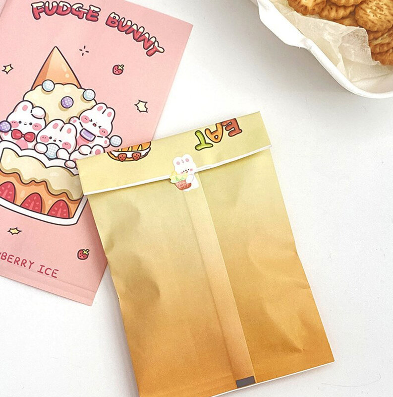 10pcs Treat Candy Bag Rabbit Bunny Bags sacchetti di carta Kraft matrimonio compleanno capodanno bomboniere forniture regali borse natale