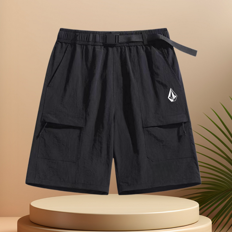 Шорты мужские нейлоновые быстросохнущие, однотонные штаны для работы, путешествий, пляжа, лето 2024