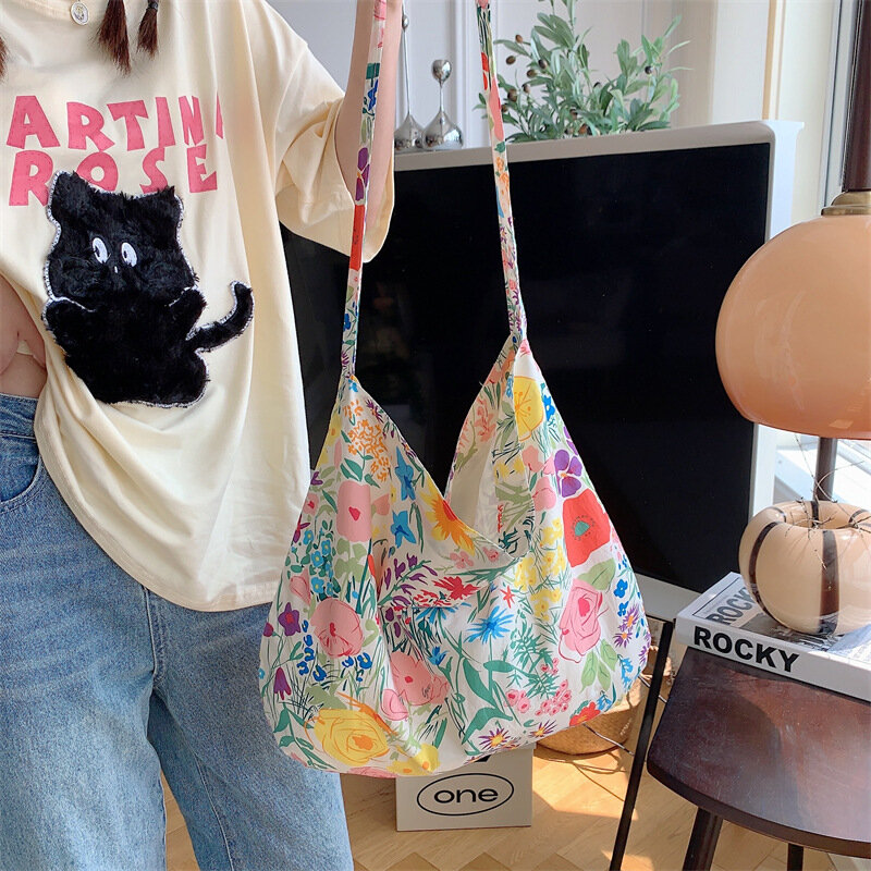 حقيبة متقاطعة مائلة بطباعة الفهد للنساء ، حقيبة تسوق بكتف واحد بسعة كبيرة