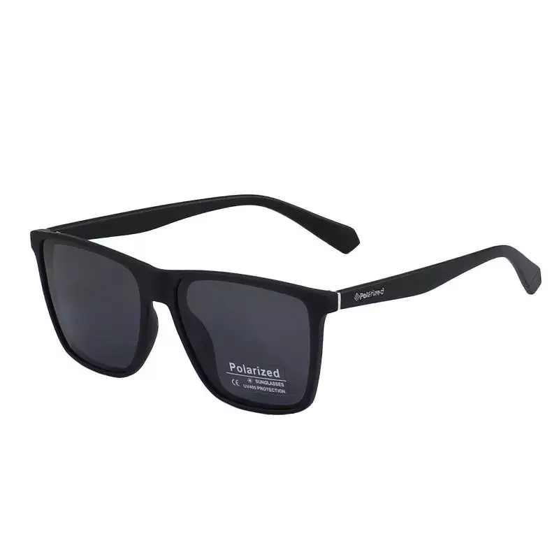 Gafas de sol polarizadas para hombre y mujer, lentes de sol a la moda, deportivas, de negocios, color negro, protección solar UV400, para conducir