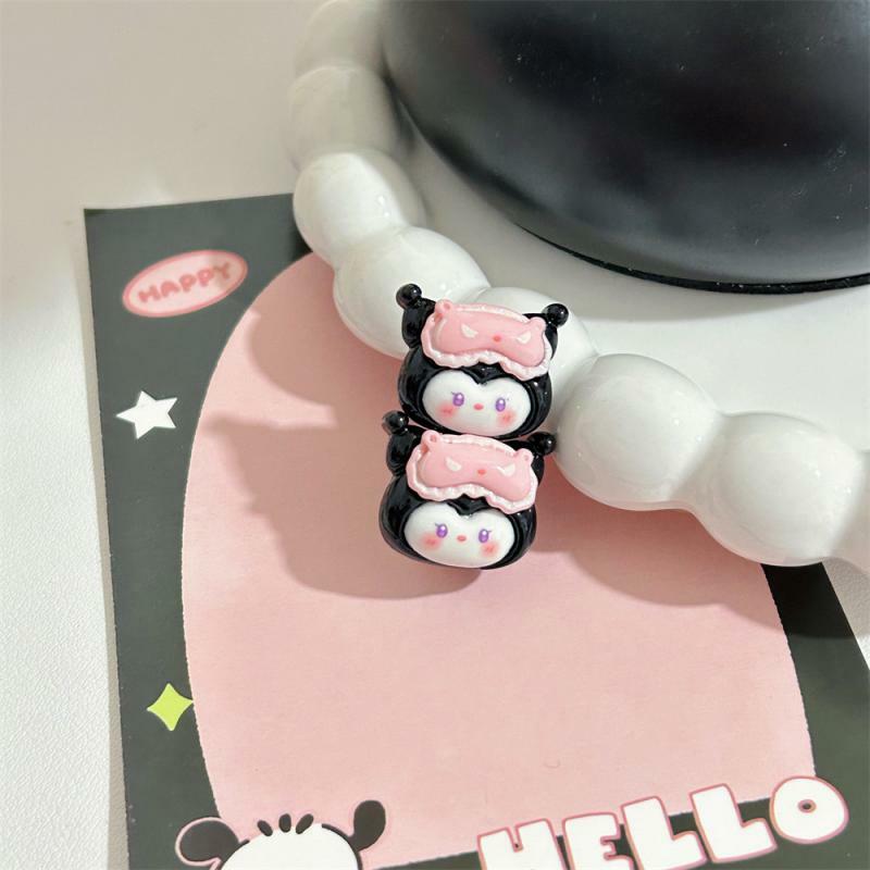 Nieuwe Kawali Sanrio Eyeshade Kuromi Sleutelhanger Hanger Paar Accessoires Cartoon Kinderen Speelgoed Vriend Verjaardagscadeau Voor Meisjes