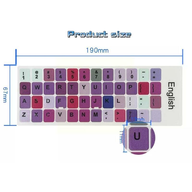 الإنجليزية ملصق لوحة المفاتيح s معكرون اللون ملصق لوحة المفاتيح الأبجدية تخطيط ملصق لأجهزة الكمبيوتر المحمول حاسوب شخصي مكتبي فرك إصلاح فيلم O3P8