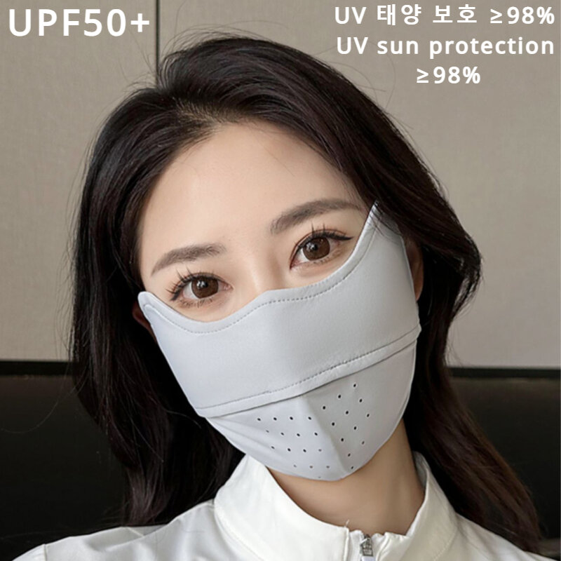 Mascarilla facial Unisex con protección solar UV, ajustable, transpirable, para exteriores, correr, ciclismo