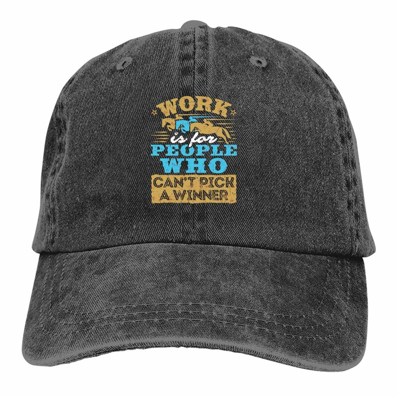 Summer Cap Sun Visor Work Is For People Who Can't Pick A Winner Hip Hop Caps Horse Racing Sports Cowboy Hat Peaked Hats