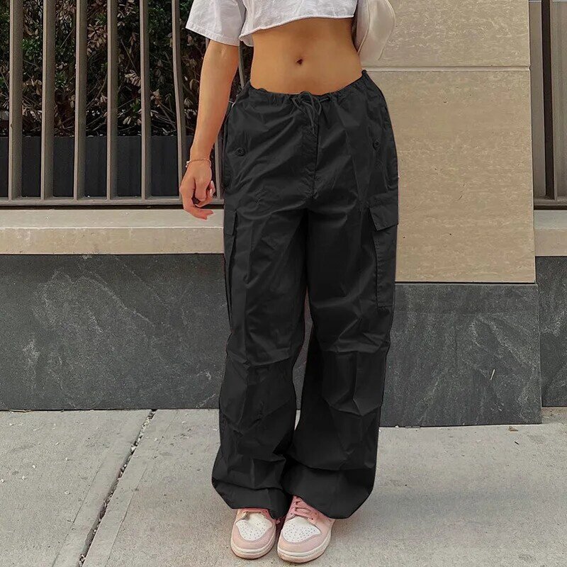 Y2k Kleidung übergroße plus Größe niedrige Taille Fallschirm lose baggy Jogging hose Hose Frauen Jogger Cargo hose Streetwear Outfits