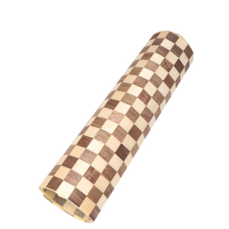 L:2.5 metri di larghezza: 430mm T:0.25mm impiallacciatura di legno a scacchi a 3 colori decorazione di fogli di impiallacciatura di legno alla moda di fascia alta