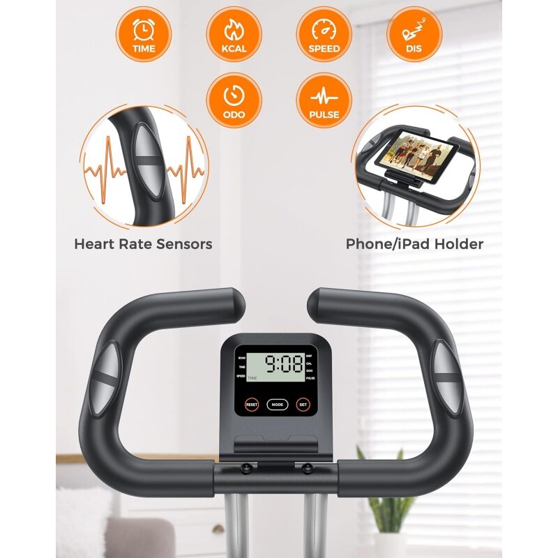 YOSUDA-Vélo d'exercice pliable pour personnes âgées, X-Bike magnétique, 16 niveaux 02/10/2018, Back Sup, capacité de 330lb, 270lb
