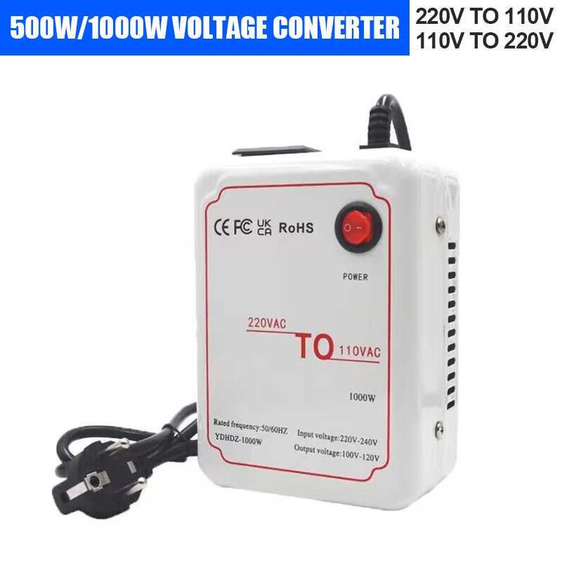 500W 1000W 220V To 110V 110V To 220V Voltage Converter Transformer For Electrical Applican