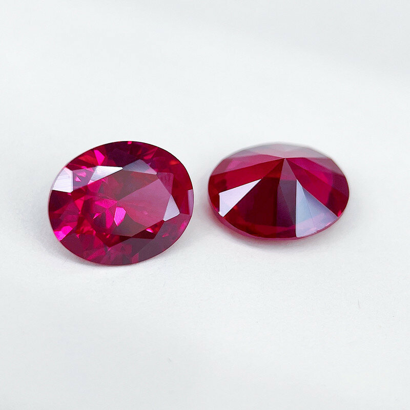 Ładny rubinowy klejnot przeszedł Test UV owalny krój 13 × 18mm 14.0ct VVS kamienie szlachetne luzem do biżuterii akcesoria szlachetny kamień szlachetny
