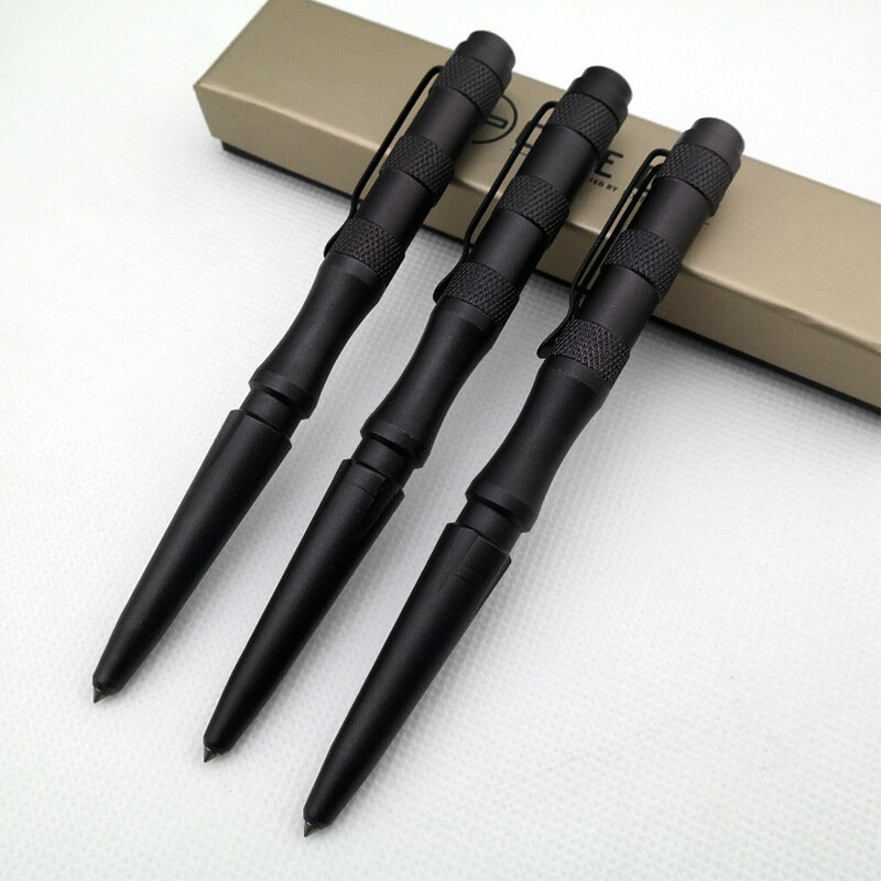 Samoobrona EDC długopis taktyczny stal wolframowa, długopis taktyczny ochronny zabezpieczający akcesoria narzędzie obronne młotek do zgarcia szyby 1 sztuka