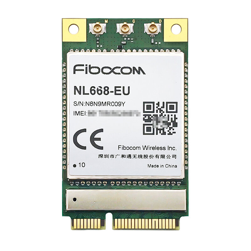 Fibocom NL668-EU LTE Cat4 mini pcie modul untuk Eropa LTE-FDD B1/B3/B5/B7/B8/B20 WCDMA B1/B5/B8 GSM/GPRS/EDGE 850/900/1800MHz