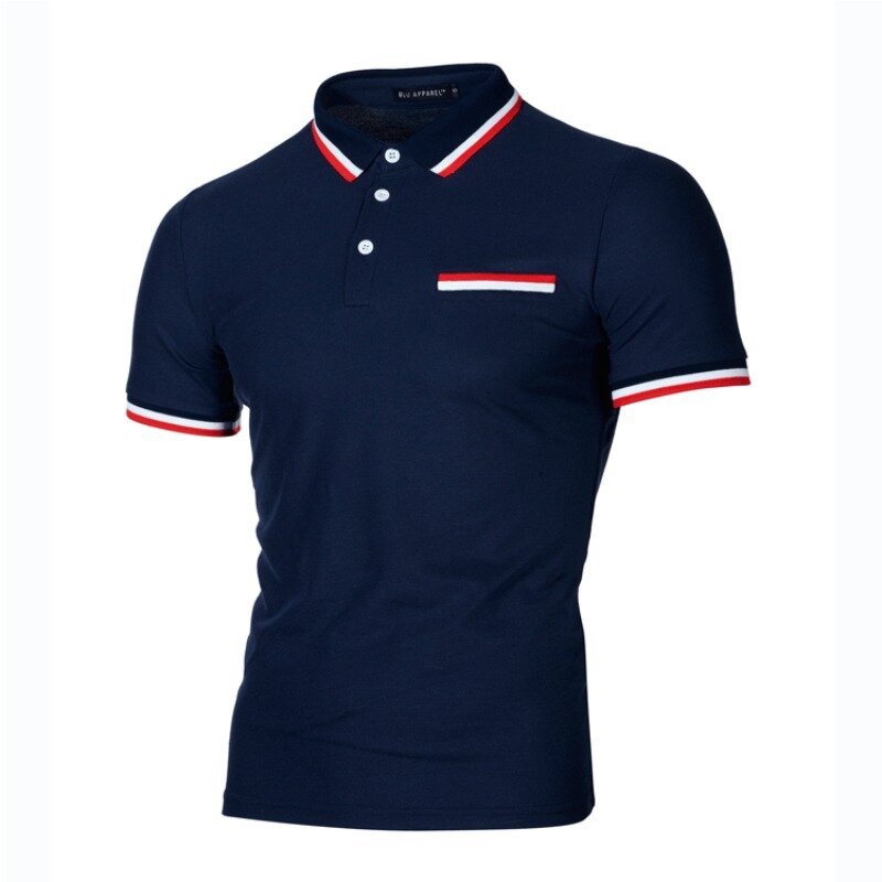 2024 Summer New Men's Polo Short Sleeve Spliced Short Sleeve T-shirt Slim Fit Casual Polo Shirts Polo T Shirt for Men