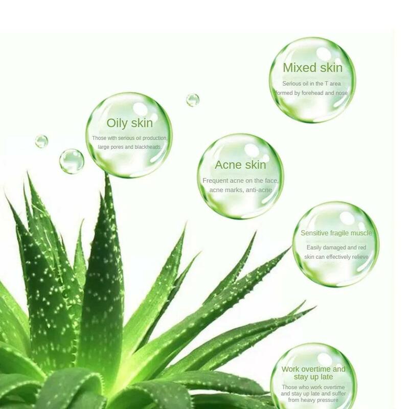 Natural Aloe Gel Hidratante, Creme Reparador de Acne e Remoção Solar, Máscara para Dormir, Cuidado Facial Calmante, 13g