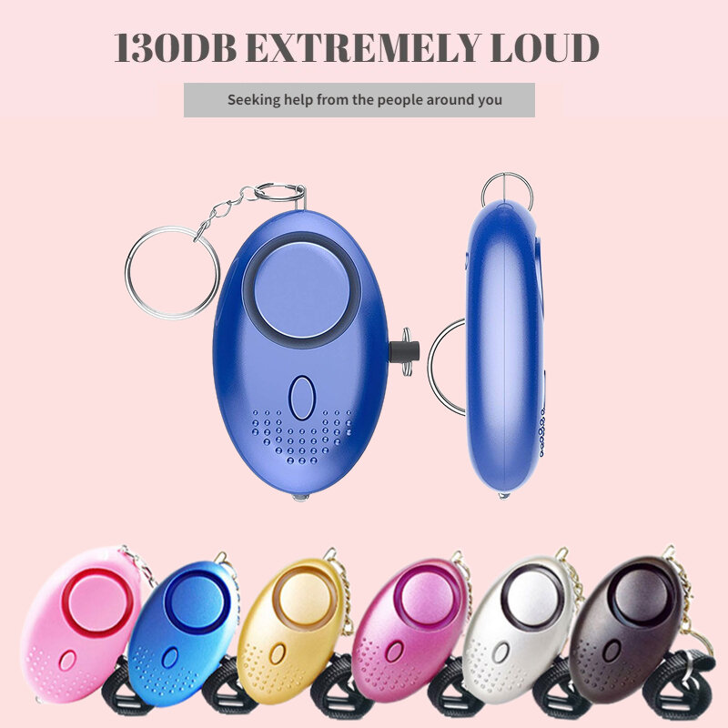 Personal Alarm With LED Light 130DB Anti Lost Wolf Self-Defense Safety Attack Emergency Alarms For Women Kids Elder