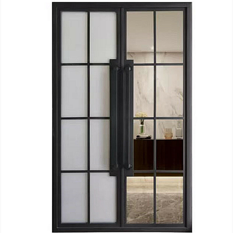 Внешняя алюминиевая раздвижная гармошка, складная металлическая рамка, стеклянная дверь, внешняя входная дверь на заказ